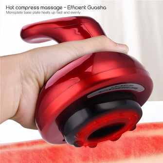 USB Rechargeable Body Guasha Scraping Massager Stimulate Acupoints Cup Suction Meridian Dredge Massage Therapy Slimming Device