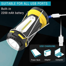 USB Rechargeable Camping Lantern Flashlight COB LED Work Light