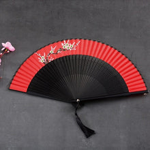 Vintage Chinese Folding Fan Bamboo Silk Fan Hand-Held High Quality Party Fan Home Decoration Crafts 33