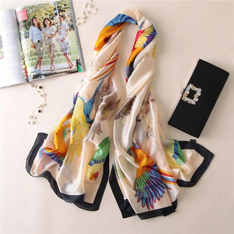 New European and American fashion scarves in spring and summer Women's classic colorful fashion shawl Elegant and warm scarf in Europe and America