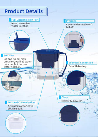 Pre water filtration water filter jug pitcher for tea or coffee making using water cleaning