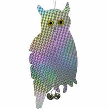 Home Garden Owl Bird Scarer Repeller Double Sided Laser Reflective Owl Wind Spinner Chimes Outdoor Hanging Bird Scarer Repeller