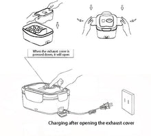 Self Heating Insulated Thermo Food Heater School Heated Bento Metal Stainless Steel Electric Lunch Box for Car Truck