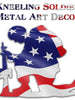 🔥Kneeling Soldier Weathered Flag Metal Art Decor
