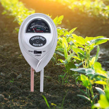 Accept custom Silver 3 In 1 gardening plant flowerpot tester soil moisture meter/PH Meter/illuminance meter