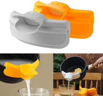 Anti-spill Pots Round Edge Deflector Pour Soup Funnel Duckbill Diversion Mouth Kitchen Dedicated Strainer