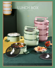 Multi Storage Student Round Shape Stainless Lunch Box Tiffin Box Stainless Steel Children Lunch Box