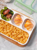 Plastic Student Portable Sealed Bento Box Simple Divider Kids Lunch Box With Spoon