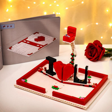 DIY Jewelry Gift Box For I Love You Rings Compatible With DIY Cartoon Building Blocks (Ring Not Included)