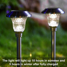 Solar Outdoor Stainless Steel Glass LED Plug Light
