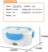 Self Heating Insulated Thermo Food Heater School Heated Bento Metal Stainless Steel Electric Lunch Box for Car Truck
