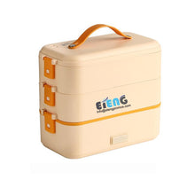 New Design 3 Layers Lunchbox Custom Easy Carry Multi-functional Cooked Heated electric lunch box food warmer