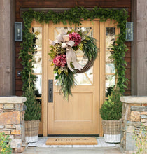 🎄Farmhouse pink hydrangea wreath - Rustic home decor