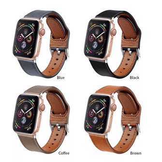 Genuine Leather Watch Bands For Apple Watch Strap Genuine Calf Leather Bracelet For iWatch Series 6/SE/5/4/3/2/1