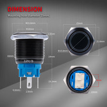 19MM 12 Volt DC Waterproof Round Switch ON OFF 12V Blue Led Rocker Switch Round Type Power Cable With ON OFF Switch