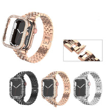 Fashion Custom Metal Diamond Smart Watch Strap With Case All in one For Iwatch Series 8 Ultra Band For Iwatch 45mm 49mm