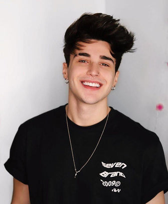 Smiling sunny brunette boy