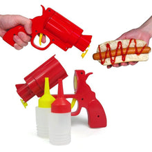 200ml Creative Pistol Bottle Ketchup Mustard Salad Sauce Squeeze Bottle Food Grade PP Condiment Dispenser Kitchen Cooking Gedget