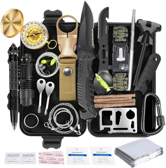 Emergency Survival Tin Kit Outdoor Survival Gear Tool and First Aid Kits