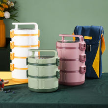 Multi Storage Student Round Shape Stainless Lunch Box Tiffin Box Stainless Steel Children Lunch Box