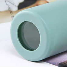 18oz Hot Selling Single Wall Borosilicate Glass Bubble Tumbler with Straw and Bamboo Lid and Silicone Sleeve Custom Tea Mug