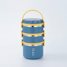Hot Sale Round Food Container Lunch Box 304 Stainless Steel with PP Material Handle Back to School for Kids Adults