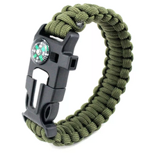 Hot sale survival emergency compass Fire Starter 550 paracord bracelet,