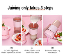 USB 300ml Portable Smart Juicer Home Rechargeable Mini Blender Juicer Cup Double Click Portable Electric Mixer Juice Extractor