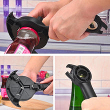 Multi function handy can opener black plastic bottle opener soda can kitchen accessories
