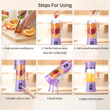 Popular USB Blender Juicer Mini Electric Portable Rechargeable Travel High Quality 380ml 400ml