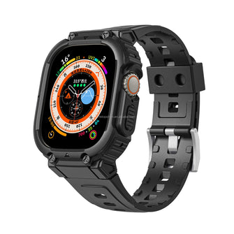 Compatible with Apple Watch Band 49mm 45mm 44mm 42mm with Case, Shockproof Rugged Band Strap for iWatch SE2 SE Series 87654321