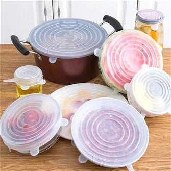 Mighty cover lid for keeping food fresher and healthier - 6 PCS