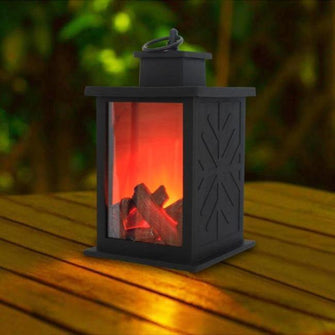 LED Flame Campfire Lantern Fireplace Lamp