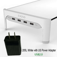 Desktop Monitor Notebook Laptop Stand Space Bar Non-slip Desk Riser with 4ports USB Hub Data Transmission and Fast Charger 501L