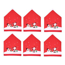 1/6/8Pcs Santa Claus Cap Chair Cover Christmas Dinner Table Party Red Hat Chair Back Covers Xmas Christmas Decoration for Home