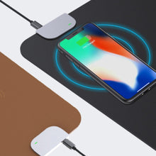 Sticklee ™ Full Desk Blotter & Mouse Pad With Wireless Charger