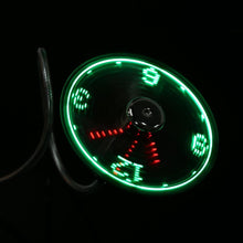 USB Fan Time And Temperature Display Clock - MaviGadget