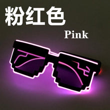 EL Wire 8 Bit Glasses LED Flashing Glasses Glowing Party Supplies Luminous Glasses Bright Light Festival Party Glow Sunglasses