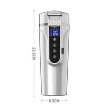 450ml Stainless Steel Car Heating Cup 12V/24V Electric Water Cup LCD Display Temperature Kettle Coffee Tea Milk Heated