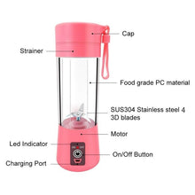 Portable Blender Electric Juicer Blender USB Blender Mini Food Processor Smoothie Blender Personal Handheld Mixer