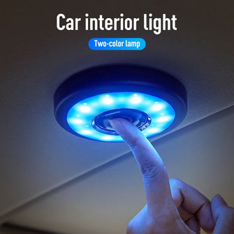 USB Charging LED Light Portable Round Rechargeable Wireless Interior Reading Lamp Universal Touch Type Car Interior Night Lights