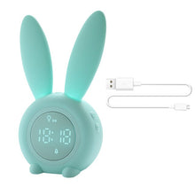 Alarm Clock Rabbit Alarm Clock Creative Led Digital Snooze Cartoon USB Electronic Clock Timed LED Night Light Dinosaur Clock