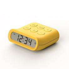 Small Mini Snooze Alarm Clock Electronic LED Time Display Cubic plastic Made sensor smart backlight Clocks for bedroom , office