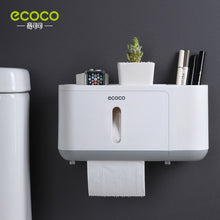 ECOCO Paper Towel Tissue Box Dispenser Wall Mounted Storage Rack Paper Towel Holder Bathroom Organizer Accessories