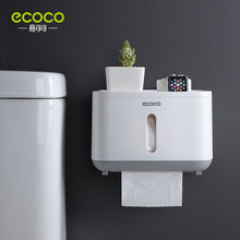 ECOCO Paper Towel Tissue Box Dispenser Wall Mounted Storage Rack Paper Towel Holder Bathroom Organizer Accessories