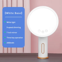Chargable LED Makeup Mirror With Light Ladies Lamp Desktop Rotating Vanity Round Shape Cosmetic Mirrors for Bedroom