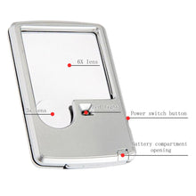 Pocket Credit Card Size Mini Led Light Magnifying Glass