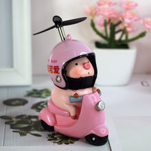 Home Decor Resin Model Car Helmet Pig Decoration Creative Decoration Birthday Gift Home Decoration Accessories Kawaii Room Decor
