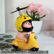 Home Decor Resin Model Car Helmet Pig Decoration Creative Decoration Birthday Gift Home Decoration Accessories Kawaii Room Decor