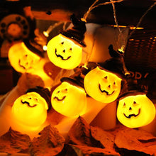 1PCS Halloween Decoration LED String Lights Lantern Home Outdoor Party Garland Light Pumpkin Ghost Bat Banner Happy Halloween